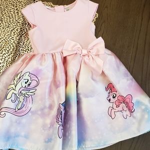 Pink Dress with Little Pony Print for Girls
